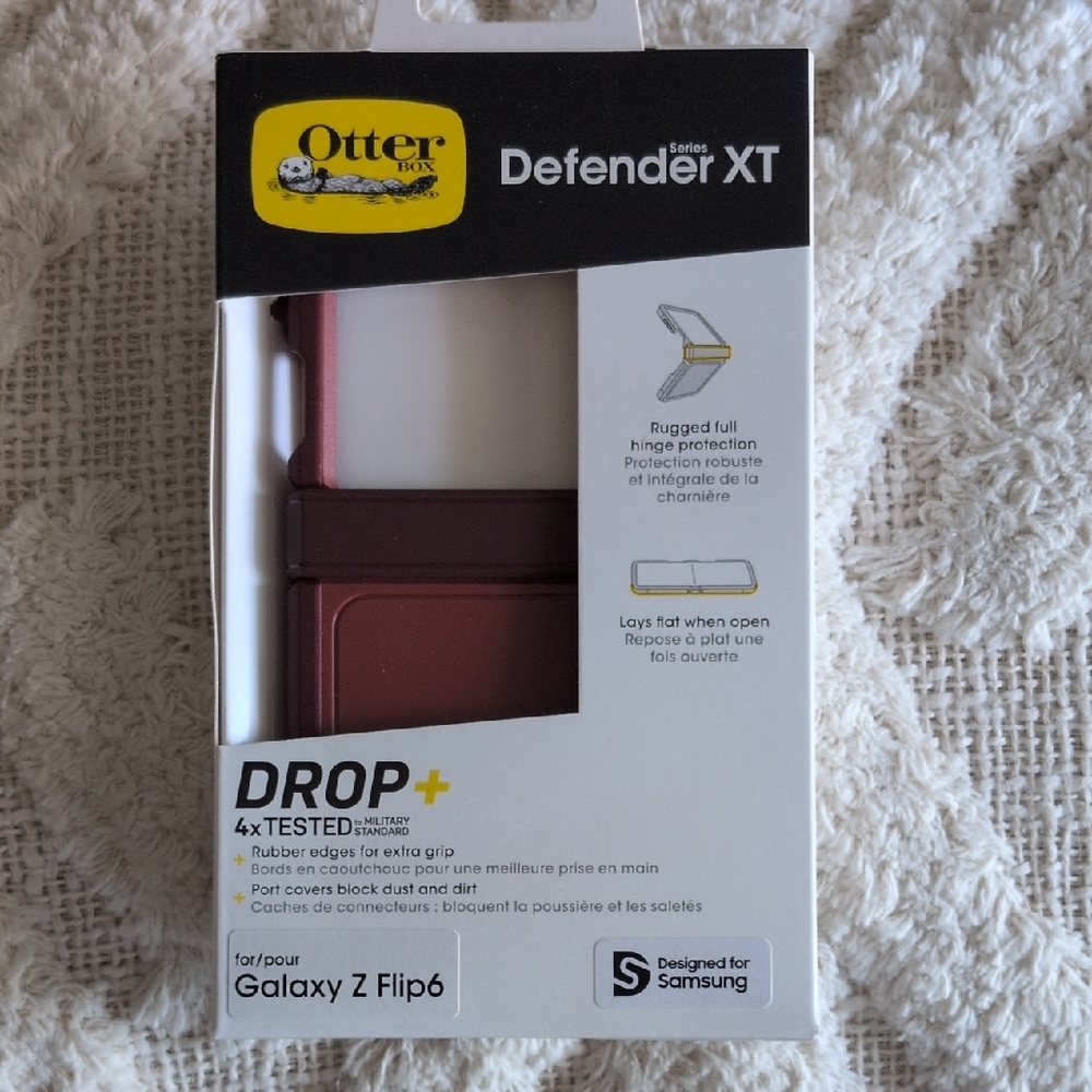 OtterBox Defender XT Maroon and White Case for Galaxy Z Flip6